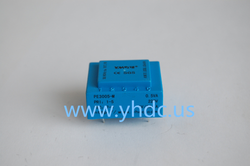 YHDC Power 0.5VA input 220V Output 6V PCB Welding Safety Isolation Encapsulated Transformer
