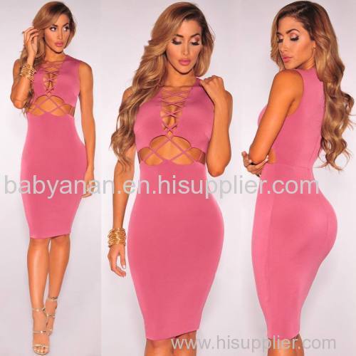 NEW sexy bind conjoined nightclub bandage dress