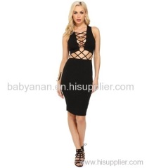 NEW sexy bind conjoined nightclub bandage dress