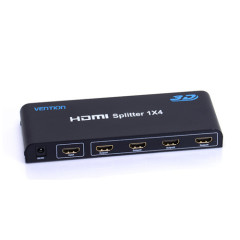 Vention Black High Quality 1 IN 4 OUT 4 Port HDMI Splitter