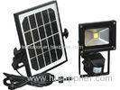 12 / 24 vdc Solar Flood Lights Motion Sensor 10w Polycrystal Panels 1000 lumens