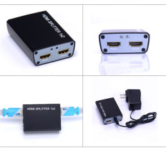 High quality black metal shell 2/4/8 port HDMI Splitter support 3D 1080P