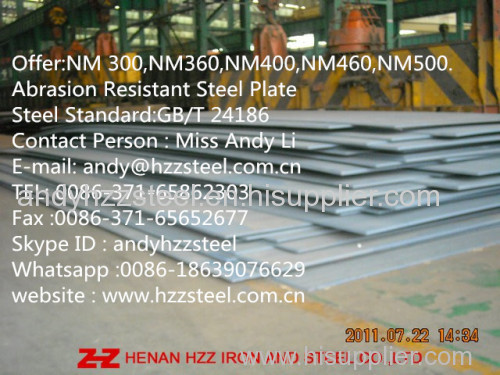 NM400 Abrasion Resistant Steel Sheet