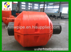 Polyethylene floater for dredge pipes