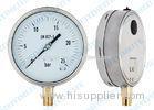 6 Inch hydraulic pressure gauge ss shrink bayonet ring brass connector