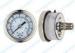 Stainless steel CE standard pressure gauge with bayonet bezel back with G1/4 connector