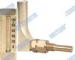 V Line Glass bimetallic thermometers Aluminum and gold colour body
