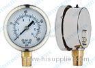 2.5 Inch phosphor bronze tube fluid filled pressure gauge with brass connector