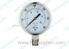 SS Pressure gauge with stainless steel connectors 100mm snap bezel