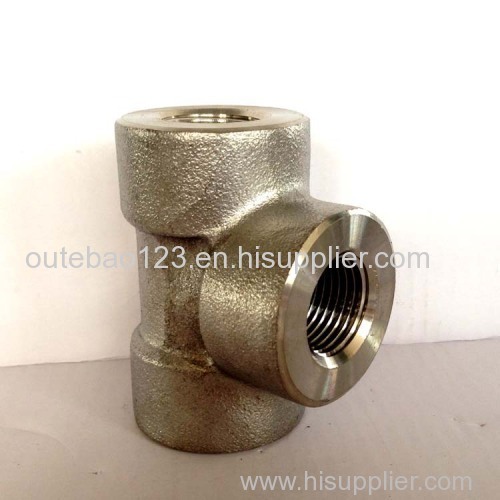 equal tee forged fittings B16.11 stainless steel