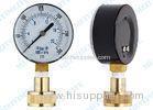 63mm Water test pressure gauge fluid with swivel brass hose connection