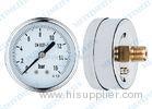 Steel chrome 63mm back dry pressure gauge with internal material brass