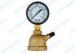 Brass reducer air valve dry pressure gauge with a 2 inch bottom