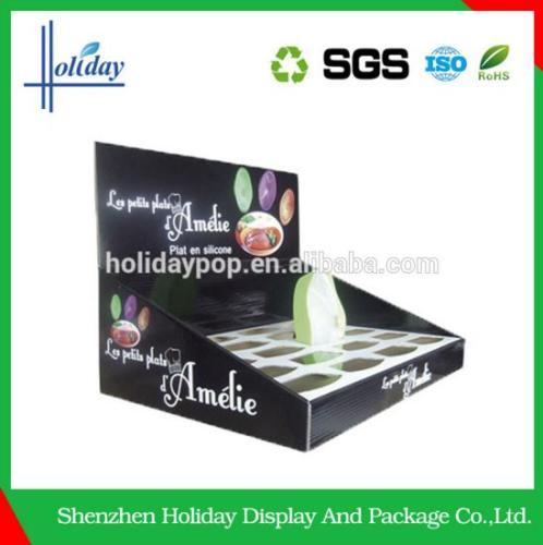 Assemble easily Nice printing cardboard store counter display