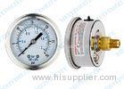 63mm Back movement liquid filled manometer with stainless steel and brass material