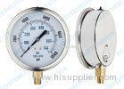 4 Inch tube liquid filled manometer / gauge bottom with 304 roll ringing type