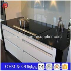 Black Enameled Tempered Glass Kitchen Worktops Countertops