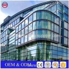 Clear Tempered Curved Glass Curtain Walls