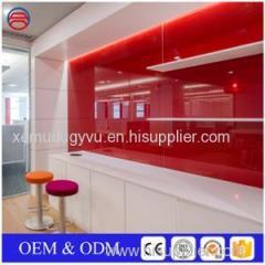 4mm Silkscreen Red Tempered Silkscreen Glass Splashbacks For Kitchen