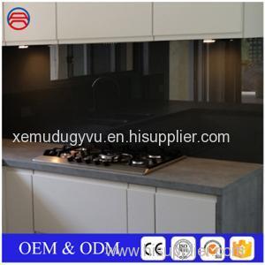 4mm Silkscreen Black Color Tempered Glass Splashbacks For Kitchen