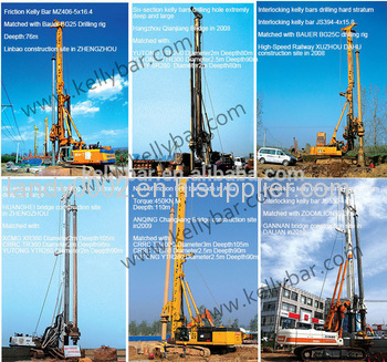 Ground foundation rotary drilling rig spares Interlocking kelly bar / friction kell bar / kelly / kelly pipe