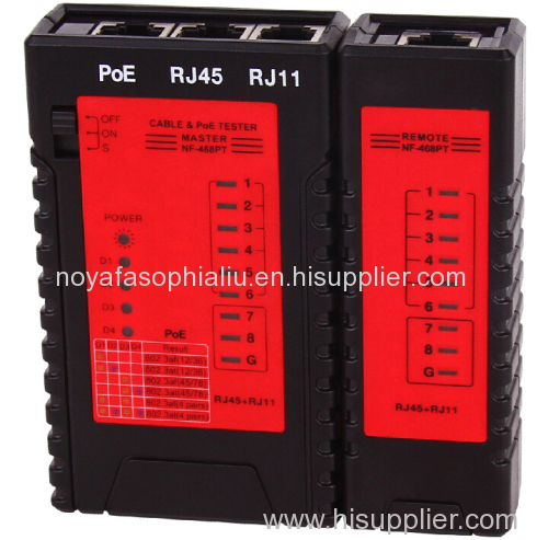 poe & rj45 rj11 cable tester