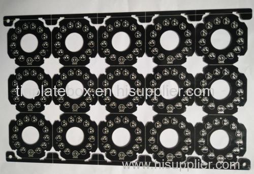 47 mil thickness double side Printed Circuits Board (PCB) 1 OZ copper with black S/M for LED Solution