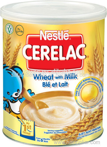 Nestle Cerelac Wheat with Milk 400gr Tin.