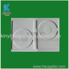 Custom fiber material pulp molding dvd box set packing tray