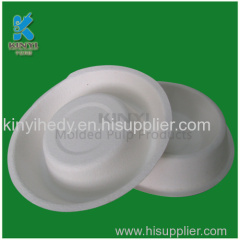 Biodegradable molded fiber pulp paper dog bowl