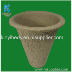 Custom biodegradable bagasse material pulp flower seeds pot