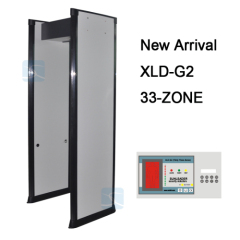 33 ZONES security door frame walk through metal detector gate for airport