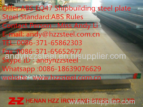 ABS EQ47 Shipbuilding steel plate