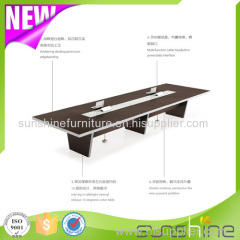 Newest Design High Quality 12 Person Long Meeting Table Luxury Conference Table With Aluminum Edge-banding