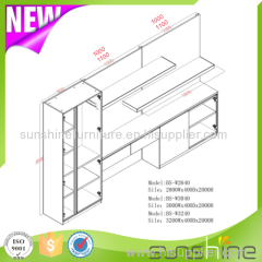 High End Modern American Simple Style High Quality Melamine Board File Cabinet With Aluminum Edge-banding