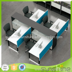 Simple Style Face to Face Office Cross 4 Seats Workstation