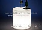 Breaking-proof PE / polyethylene Round Bar Stools / LED Cube Chair