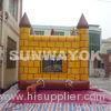 Custom Yellow Commercial Inflatable Bouncers Castle / Jumping House