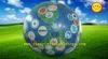 Giant Durable Inflatable Roller Ball Advertising With Cartoon Character