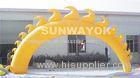 Outdoor Yellow Flame Inflatable Arch / Inflabalbe Gate For advertising