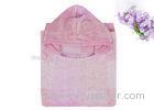 Pink Cute Hooded Bath Towels For Toddlers Environment Friendly