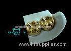 Yellow Gold Full Cast Metal Crown High Casting Accuracy ISO13485