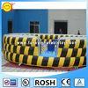 Yellow / Black PVC Inflatable Sports Games Wipeout Inflatable Game