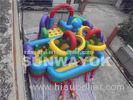 OEM colourful Kids bouncy obstacle course With inflatable Arch rental with CE