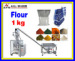 Automatic 1 kg fllour large volume back sealing/pillow bag packaging machine line