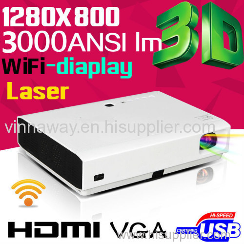 Mini DLP best seller projector in Chinese supplier 1280*800p support HD 1080p beamer projector with 3800lumen