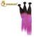 100% Unprocessed Peruvian Human Hair Mixed Color Black To Purple Hair Extensions