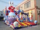 Full Printed PVC Commercial Inflatable Spongebob Climbing Slide For Rent