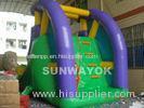 Custom 0.55 mm PVC / plato TM Inflatable Water Slide With Climber for aqua park