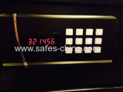 Electronic Safe box for hotel rooms with backlit keypad button and infrared hand-held device